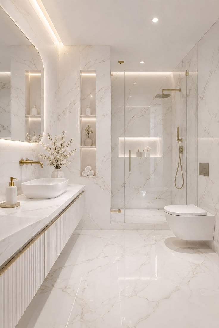 Ivory bathroom