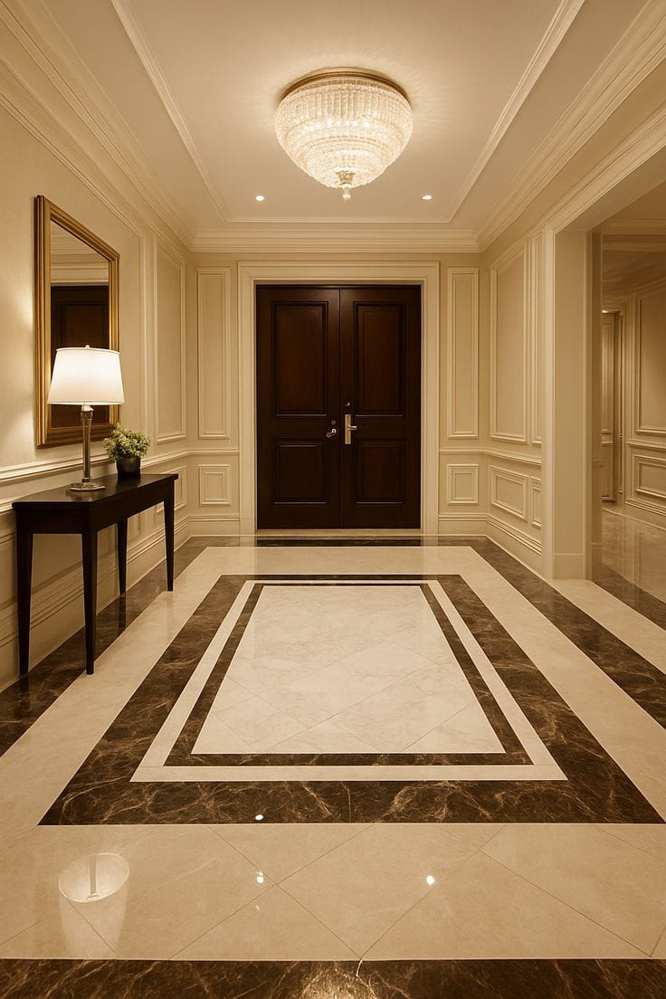 An arrival in marble