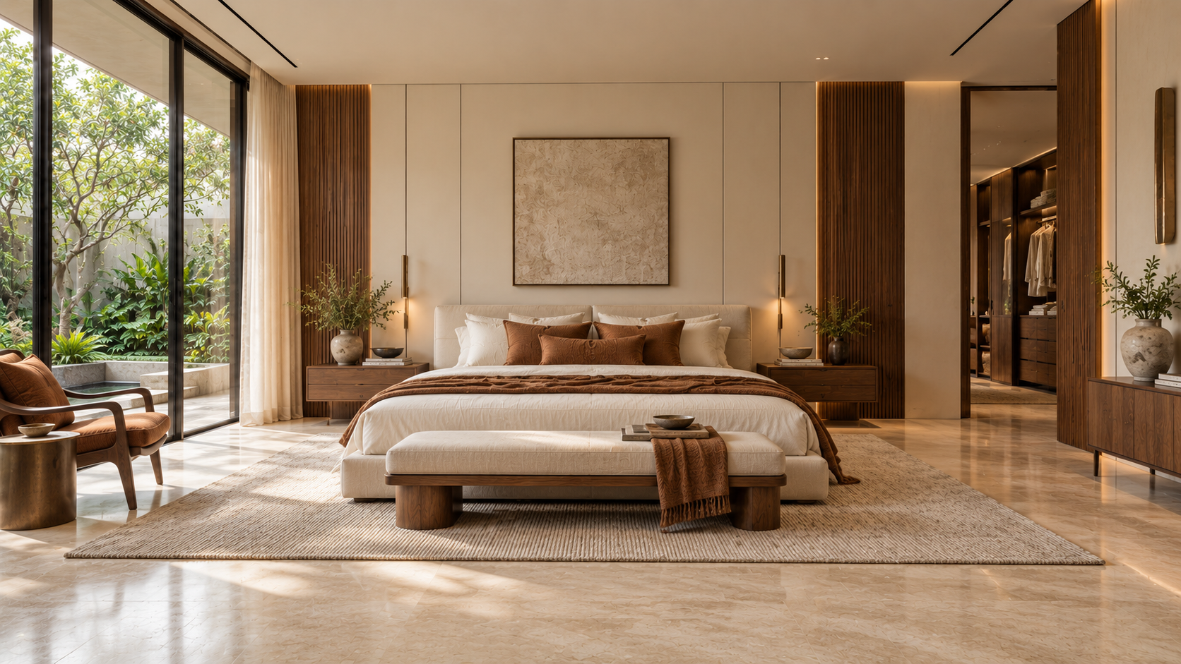 Primary bedroom interior concept